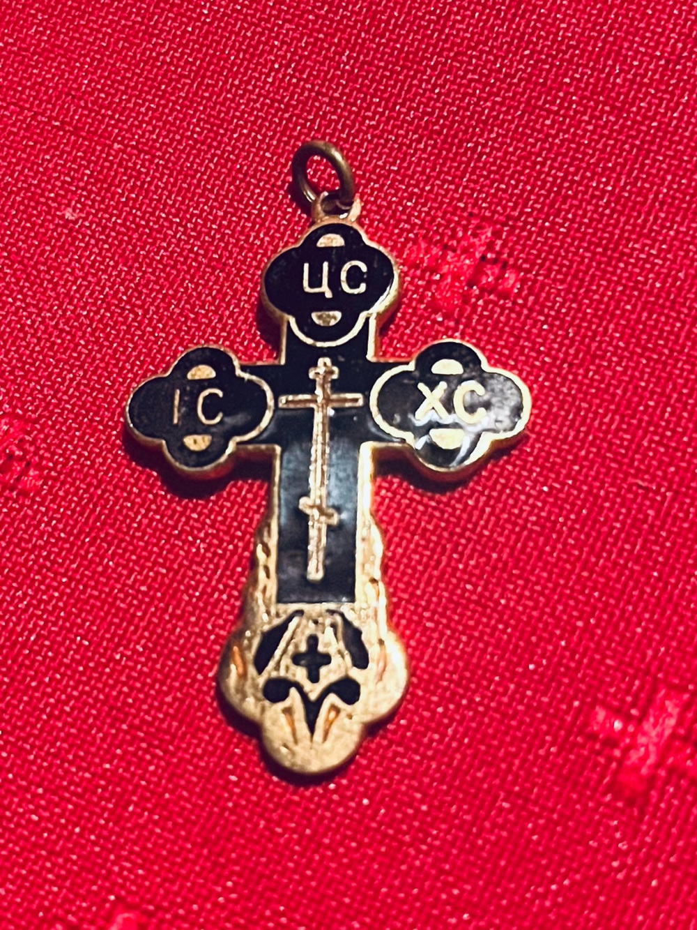 Orthodox Gold and Black Men’s Cross